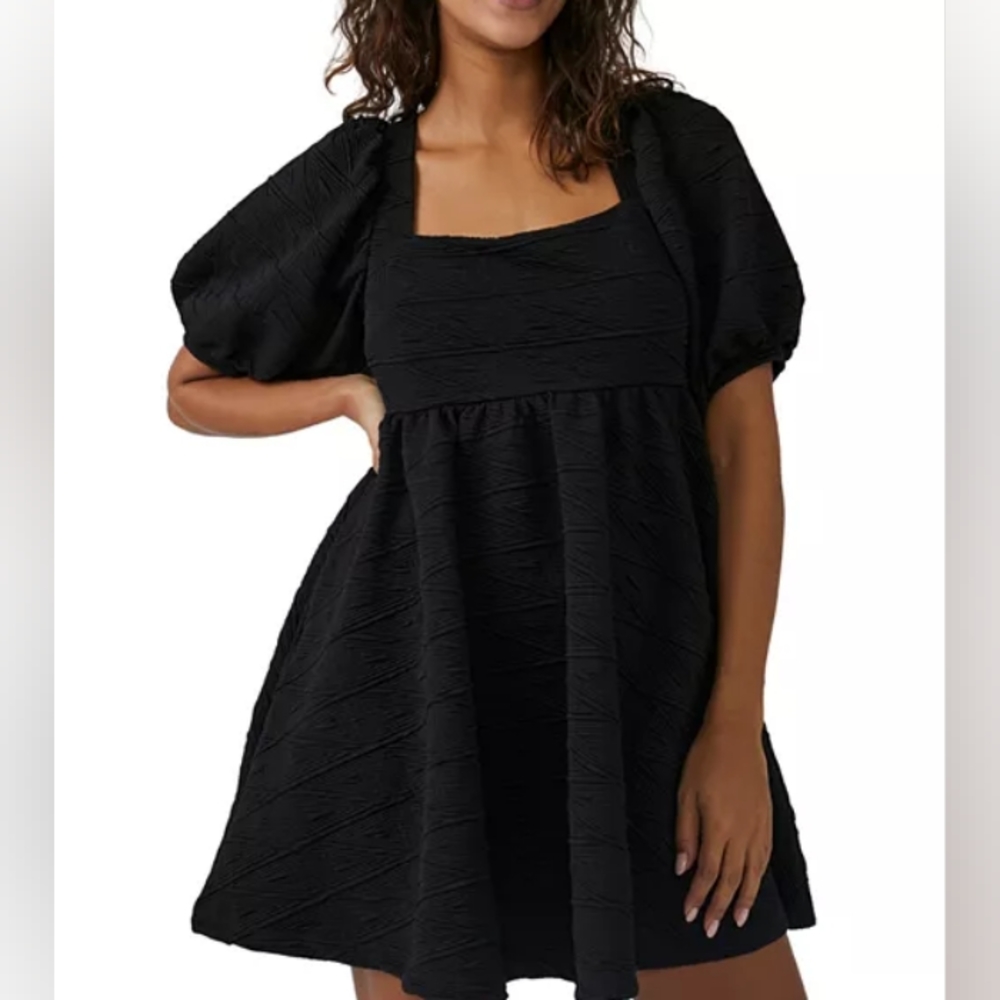 FREE PEOPLE Violet Puff Sleeves Dress